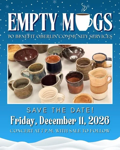 Empty Mugs to Benefit Oberlin Community Services