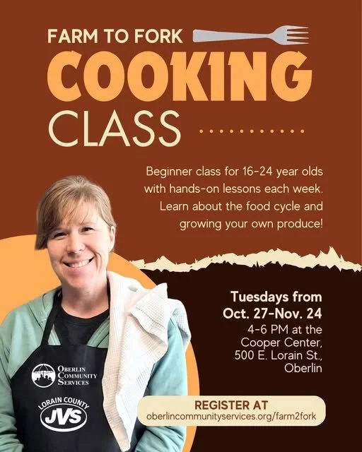 Farm to Fork Teen Cooking Classes at OCS