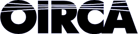 The word 'OIRCA' written in bold black letters with a striped pattern.