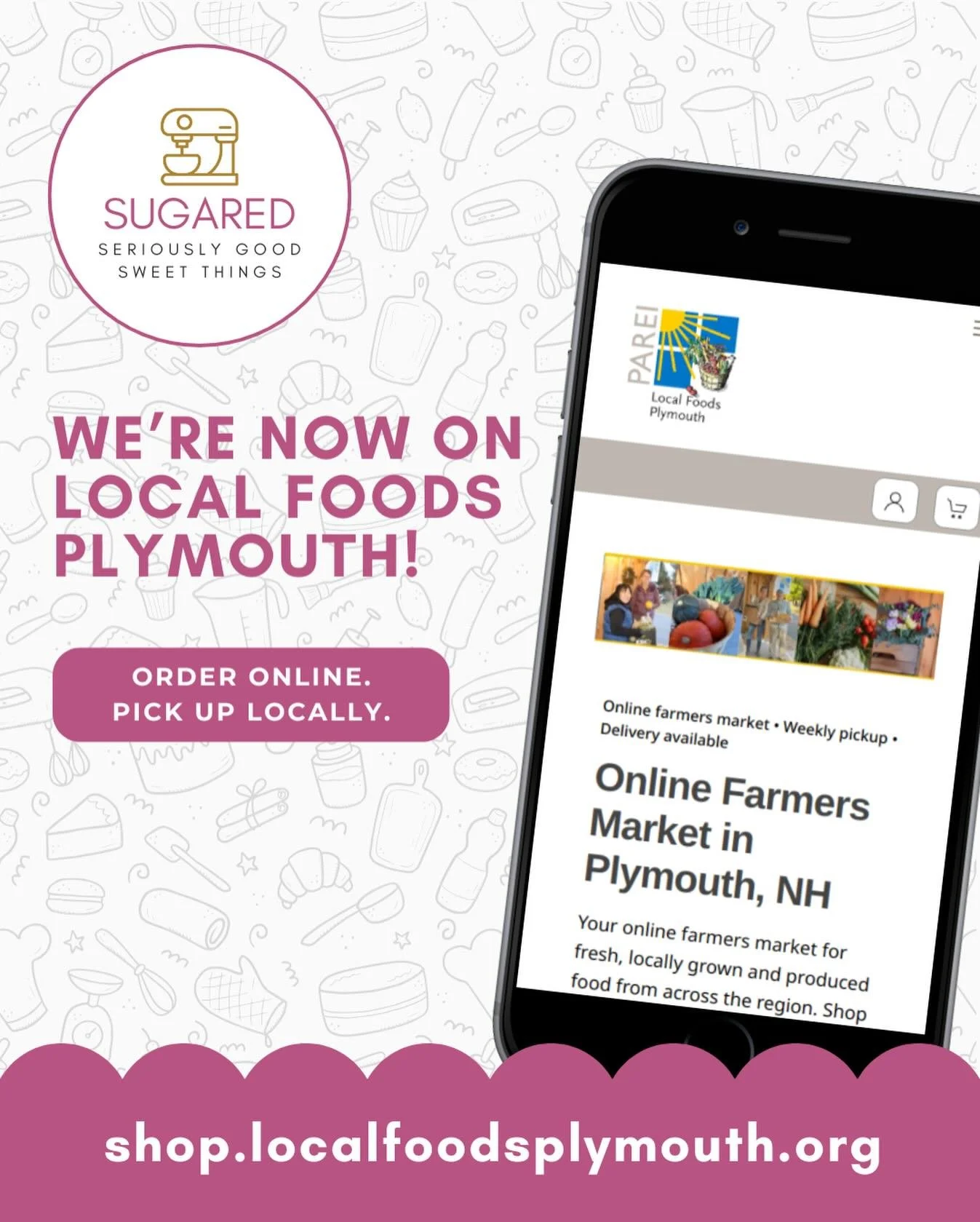 We&rsquo;re thrilled to share that you can now find Sugared baked goods on Local Foods Plymouth! We&rsquo;re proud to be joining an incredible community of local farmers and food producers who are feeding Central New Hampshire with fresh, thoughtfull