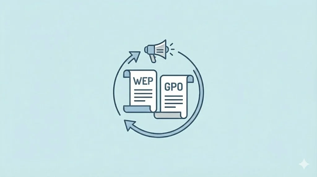 Update on WEP and GPO