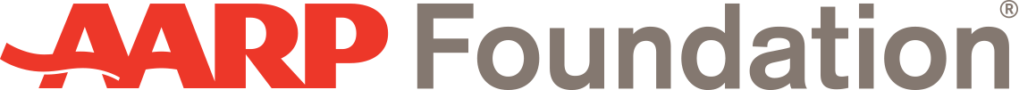 AARP Foundation logo in black and red text.