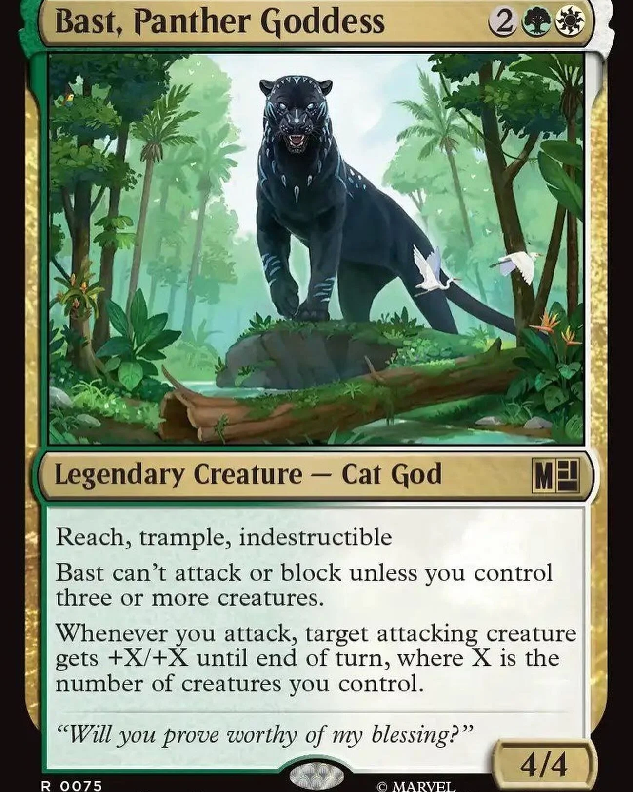 Marvel set I don&rsquo;t care I don&rsquo;t care I don&rsquo;t care but

But!!! Cat God!!!!! #mtg #cats