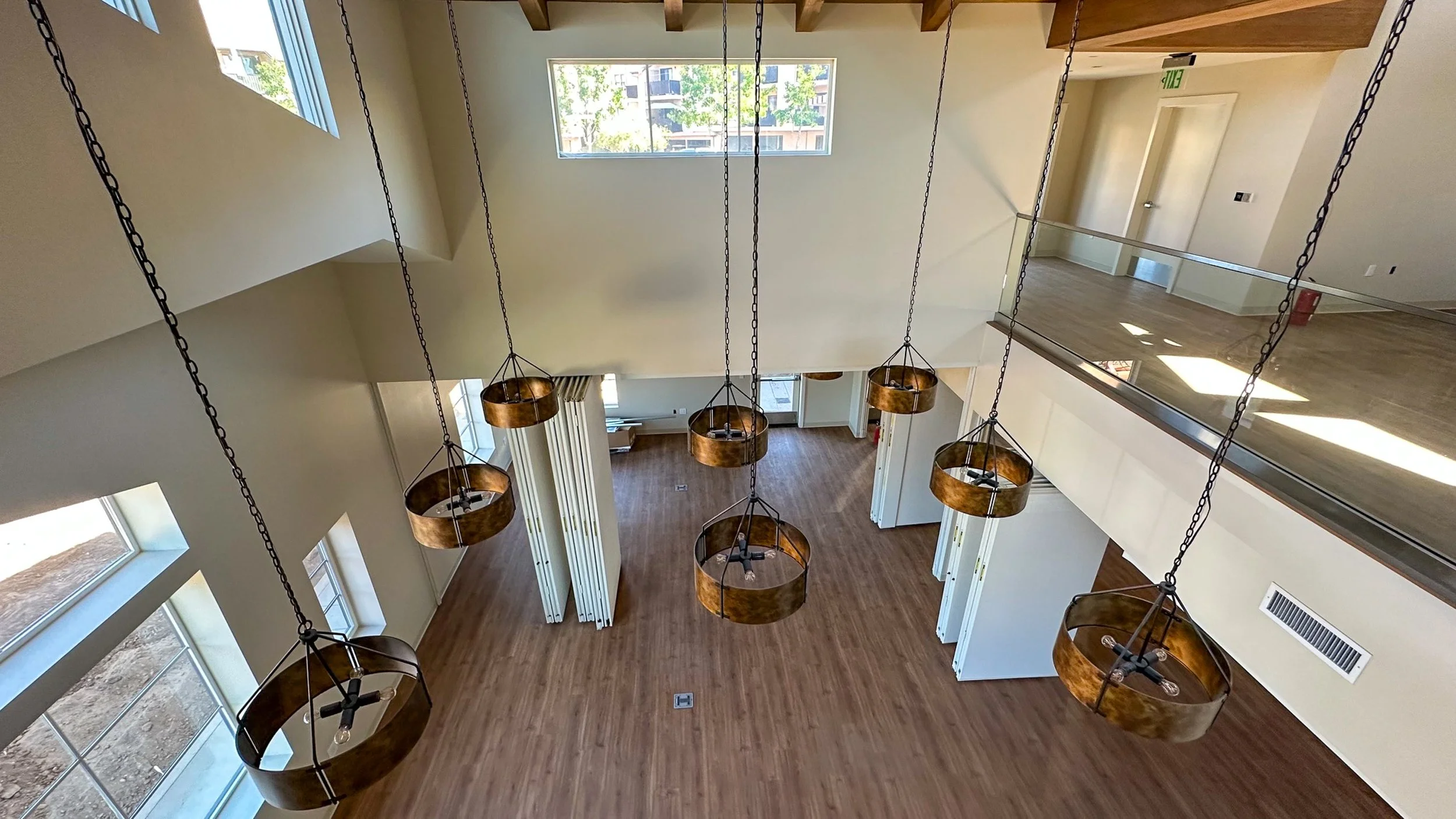 The view from above the activities spaces