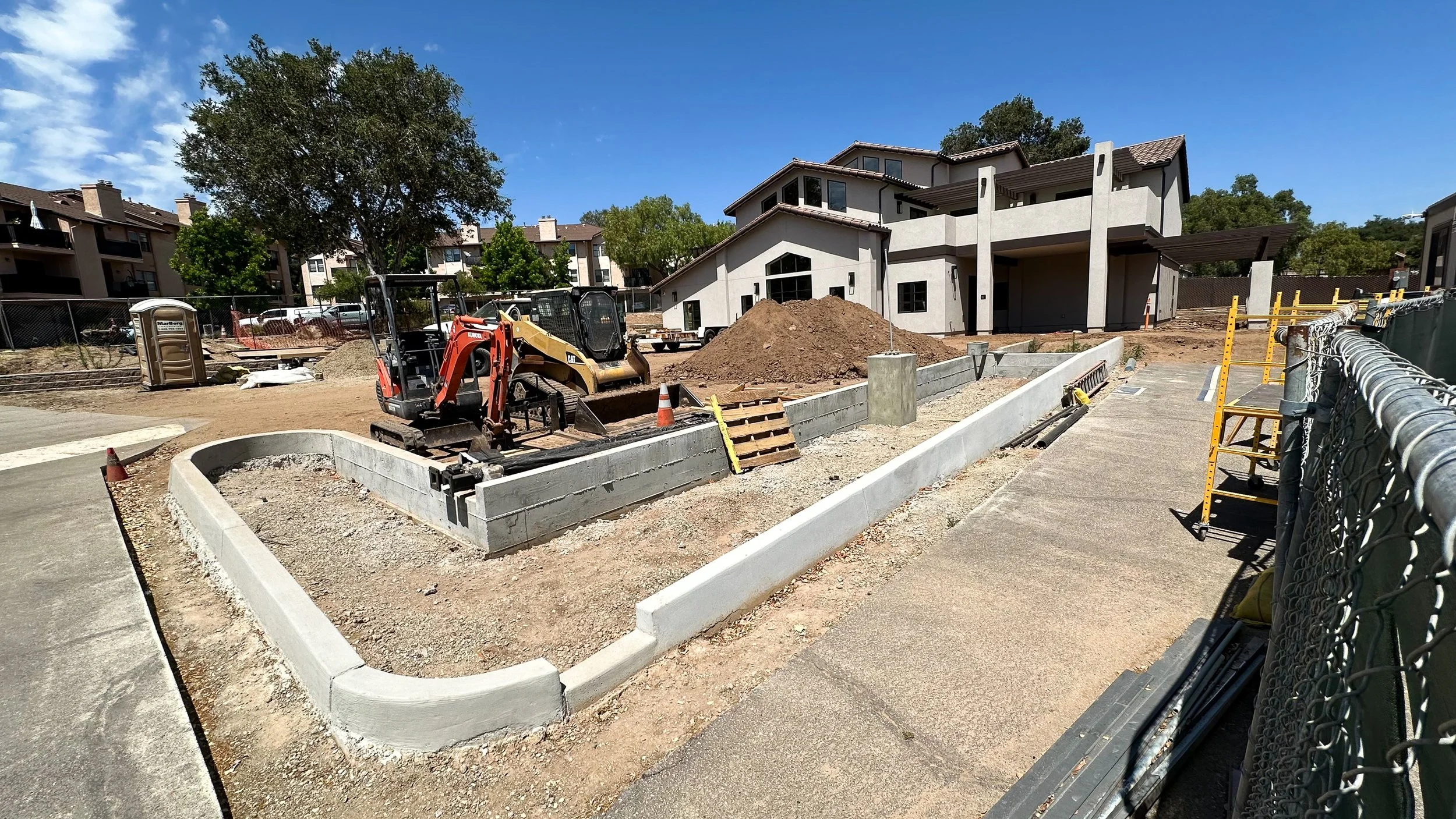 Building the Future:           Progress continues on construction at the new Senior Center building at Elings Square