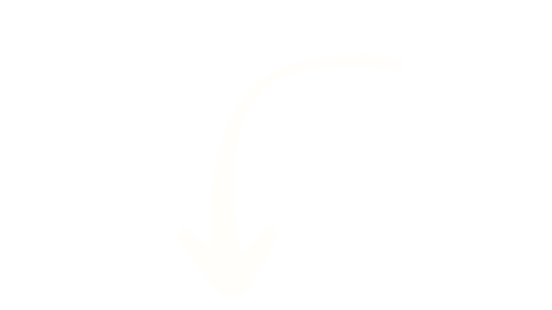 White arrow pointing downward on a black background.