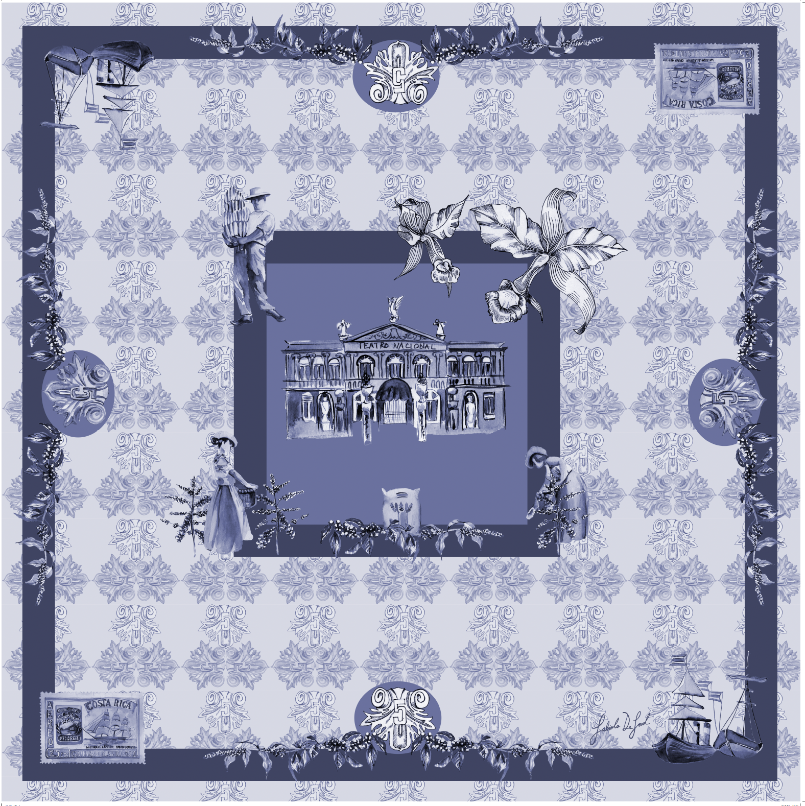 SILK SCARF – Histórico Colección Amor ¢5 Mediano