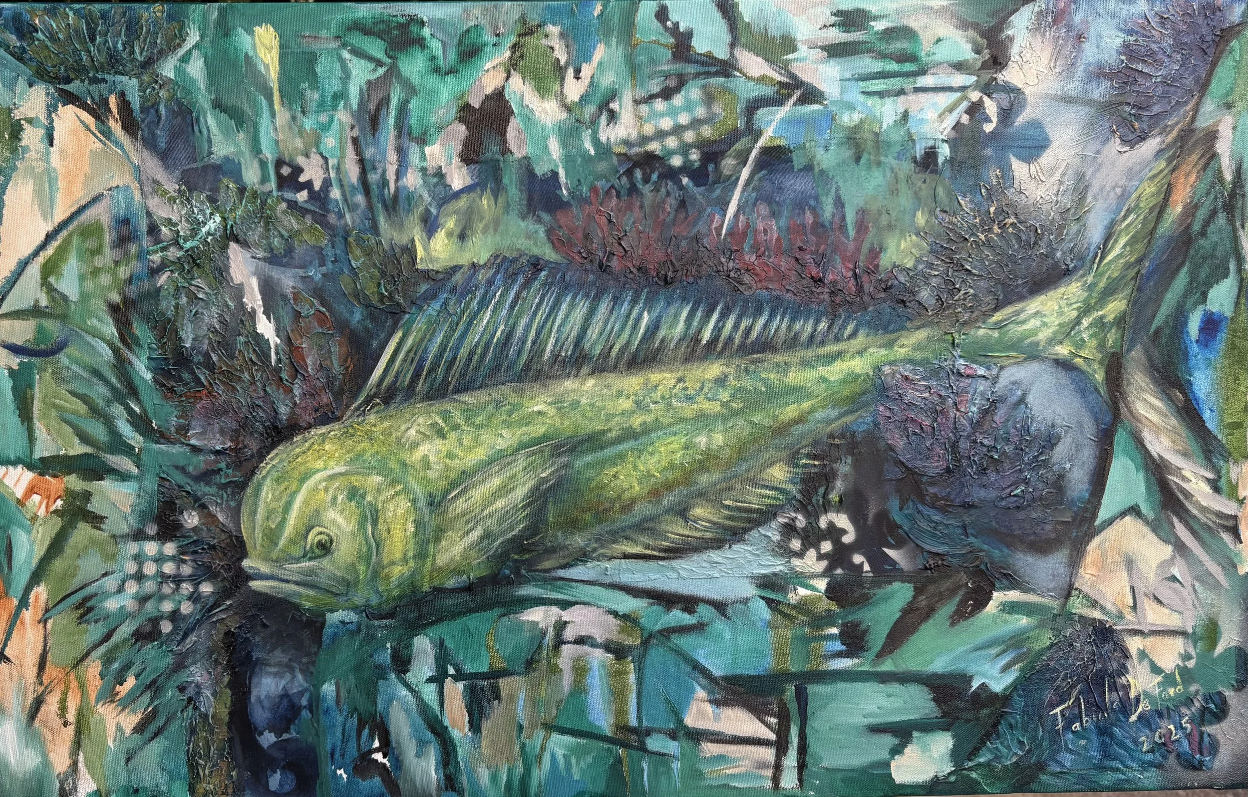 Mahi Mahi perdido entre corales