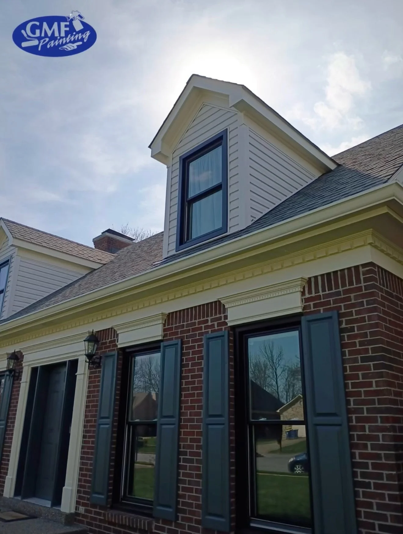 More shutters, soffit and downspouts done! 

Get yours done today! Just call (502)524-1481😉👍

#gmfpainting #exteriorpainting #homedecor