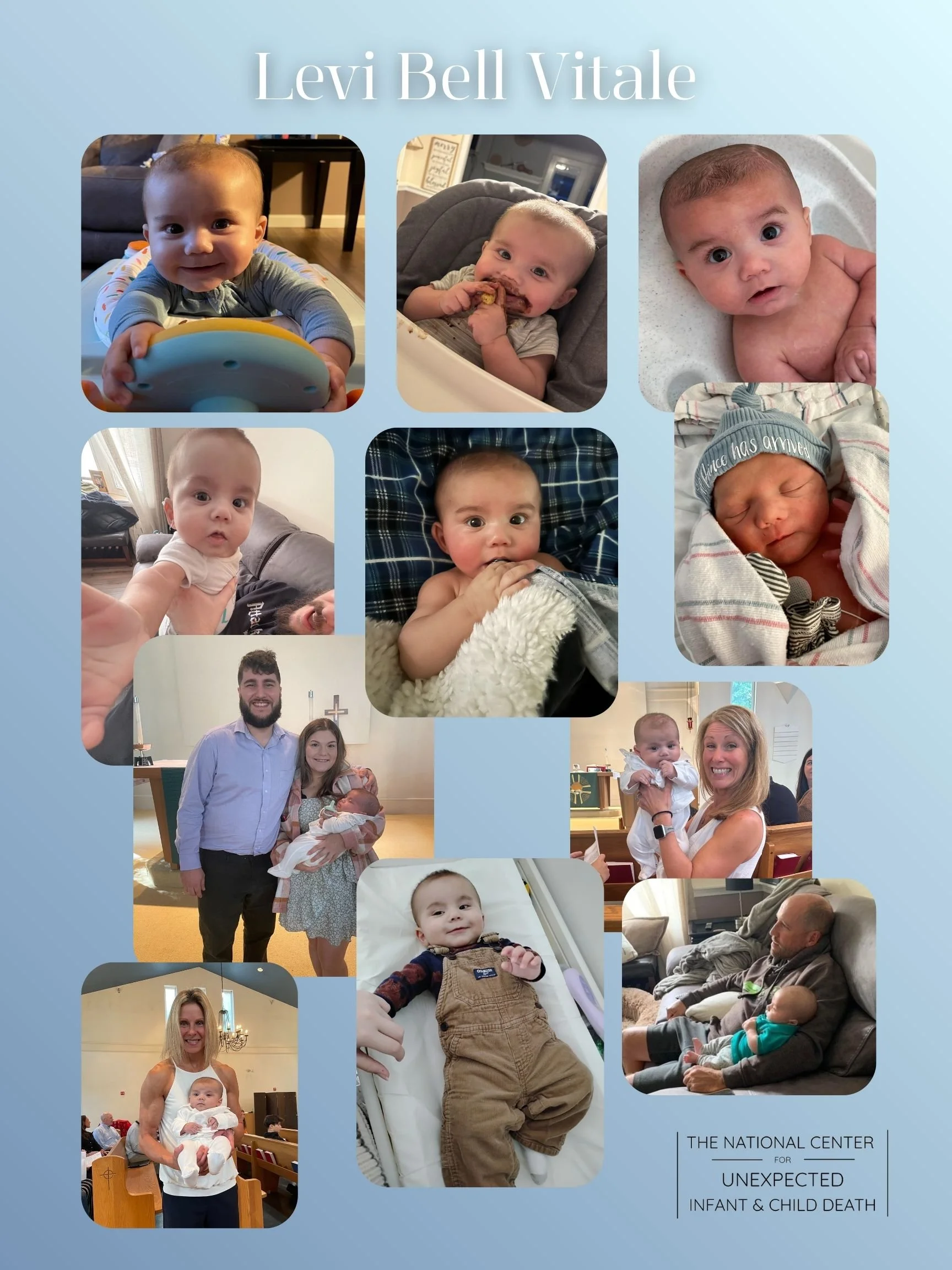 Memorial page honoring Levi Bell Vitale. 