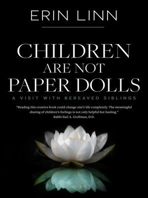 Book cover with the title 'Children Are Not Paper Dolls' by Erin Linn, featuring a white lotus flower on the cover.