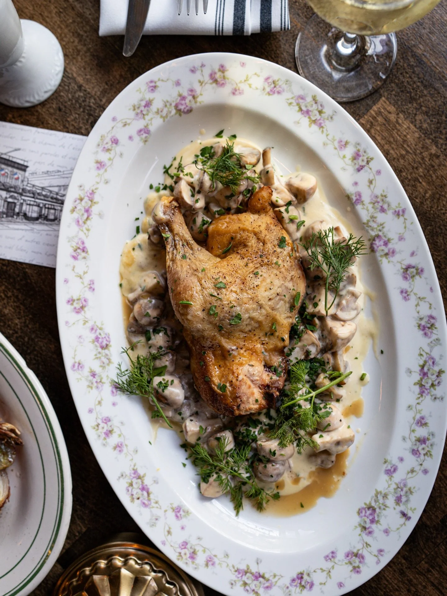 From Les Plats Principaux: Pressed Half Chicken with mustard and herbs, finished with French simplicity &mdash; only at @bonneviedc. 🇫🇷🍗