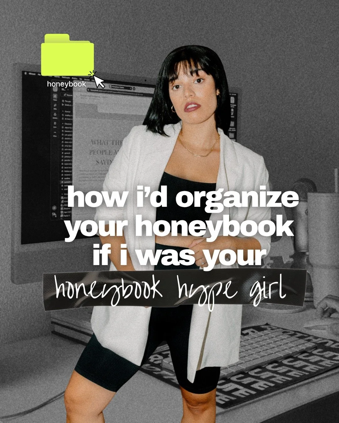 Organizing your HoneyBook shouldn't feel like a full-time job. 😅

But lucky for you you have me and I'm going to give you all the details on how I'd organize your Honeybook if I was doing it for you. Ready?

&spades;️Template Folders 
Create "s