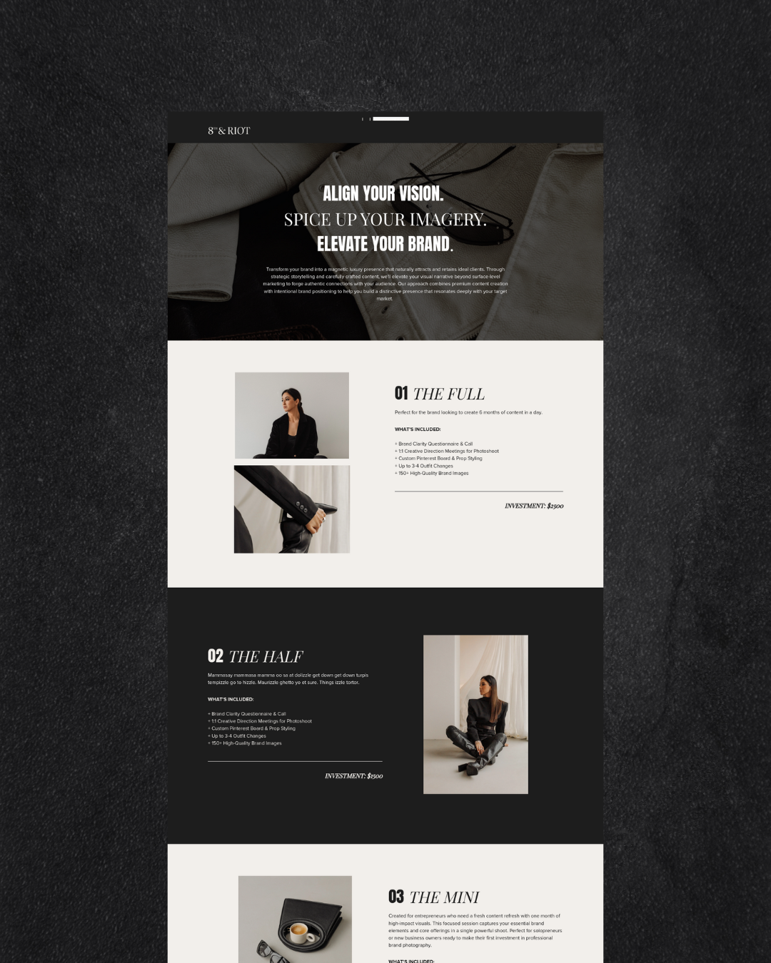 HONEYBOOK SMART FILE TEMPLATE FOR BRAND PHOTOGRAPHERS CREATED BY RIOT HAUTE™