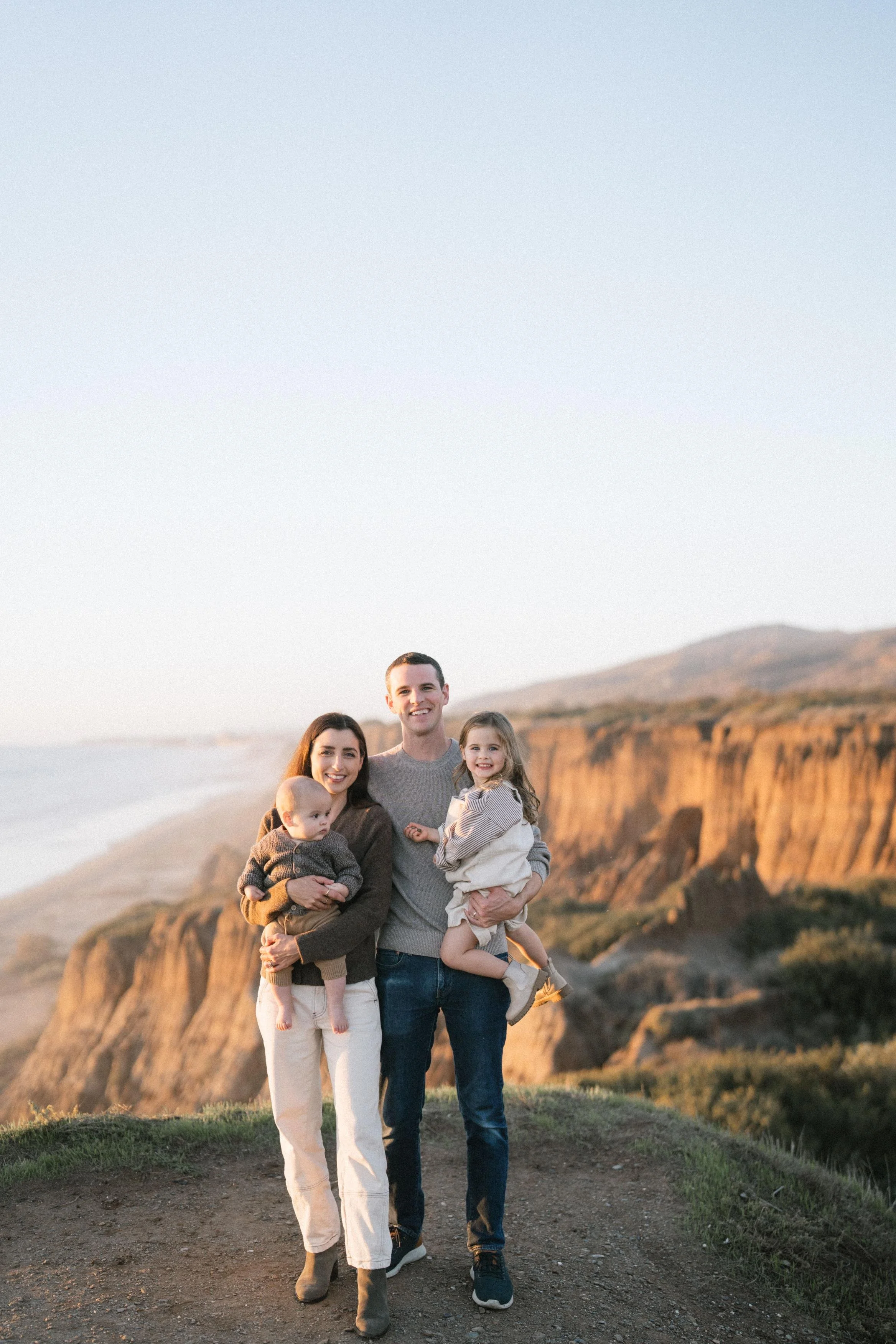a photograph of family in laguna beach