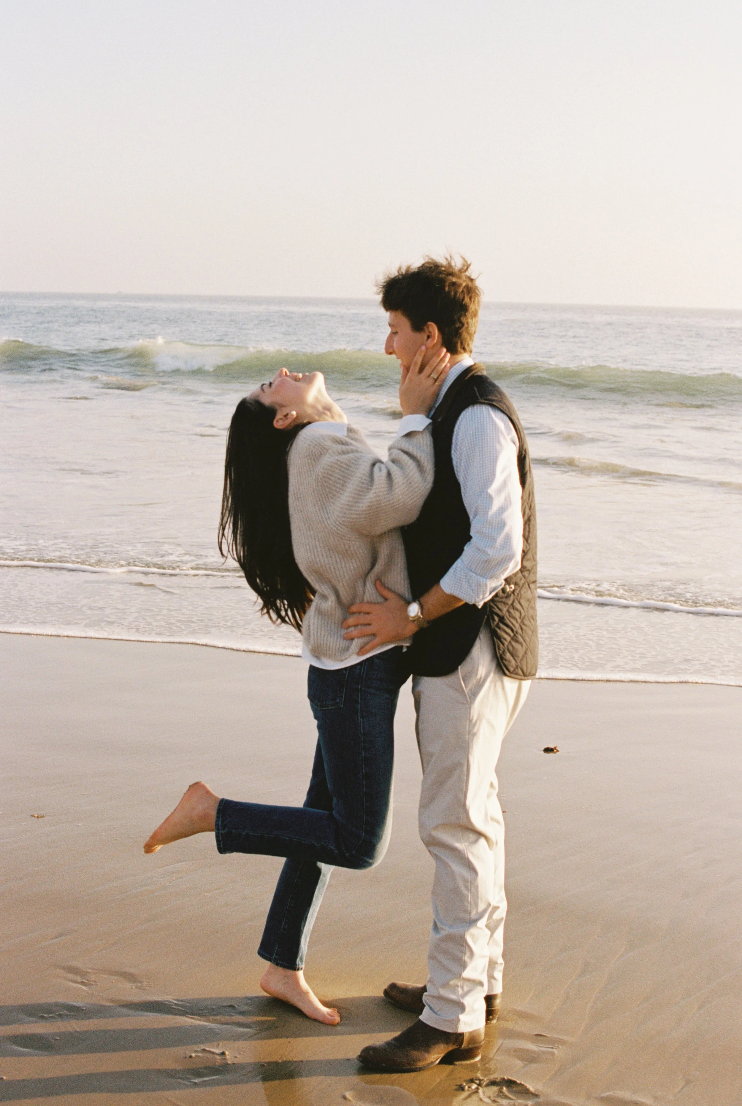 beach couple photoshoot in laguna, ca