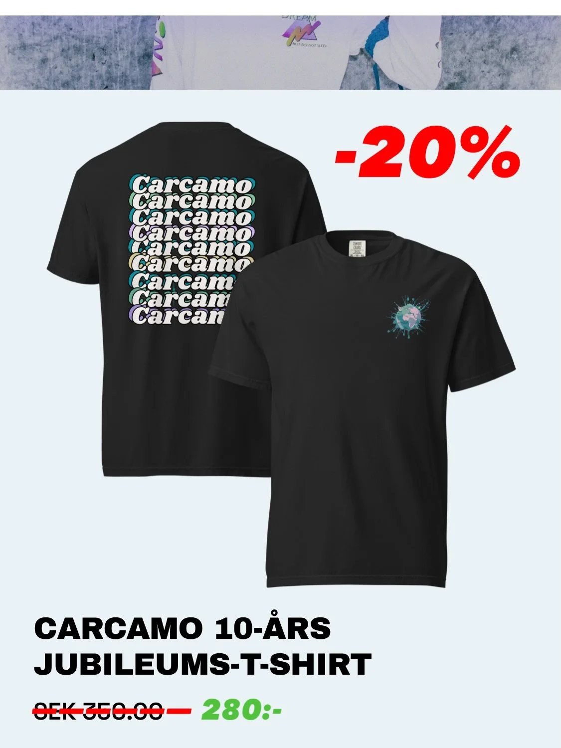 Inte f&ouml;r o hetsa p&aring; konsumtionen eller s&aring; meeeeenn&hellip;.

Vi k&ouml;r 20% p&aring; allt C&Aacute;RCAMO &aring;ret ut och sen kommer vi nog ta bort shoppen f&ouml;r gott! 🤍

S&aring; om du eller n&aring;gon du k&auml;nner lyssnat 