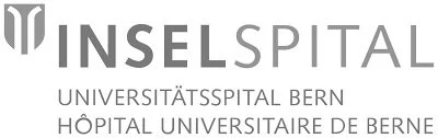 Logo of Inselspital, University Hospital Bern, with text in German and French.