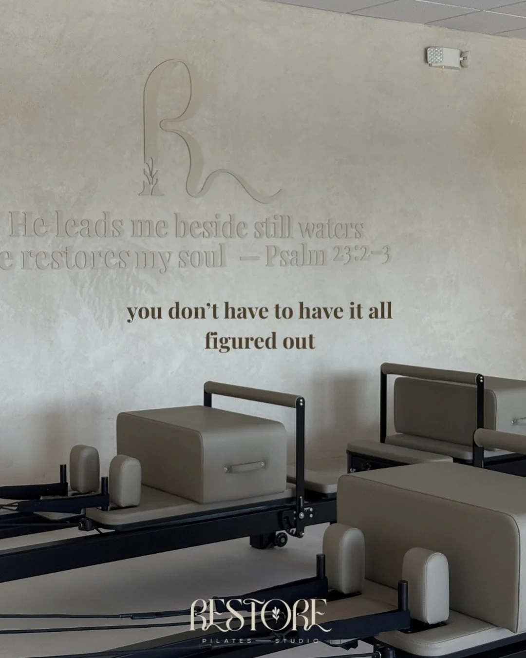 A little reminder from Restore🤎 You don&rsquo;t have to have it all figured out. Take a deep breath, trust His timing, and let yourself be still. You&rsquo;re exactly where you need to be.🕊️

&ldquo;He leads me beside still waters. He restores my s