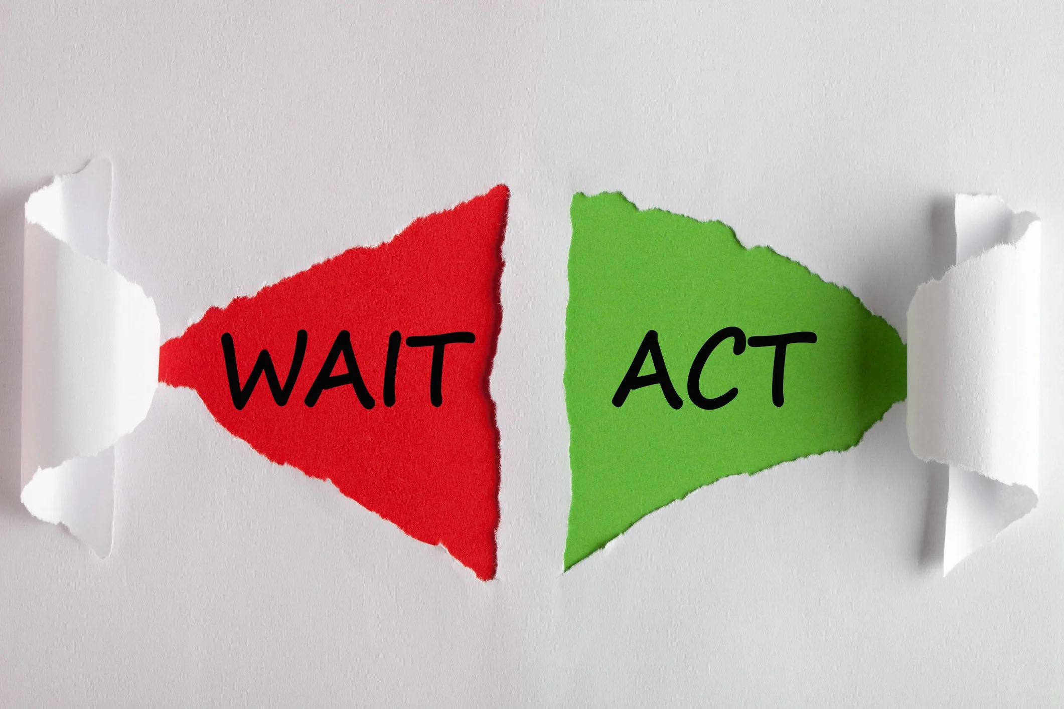 wait or act spelled out