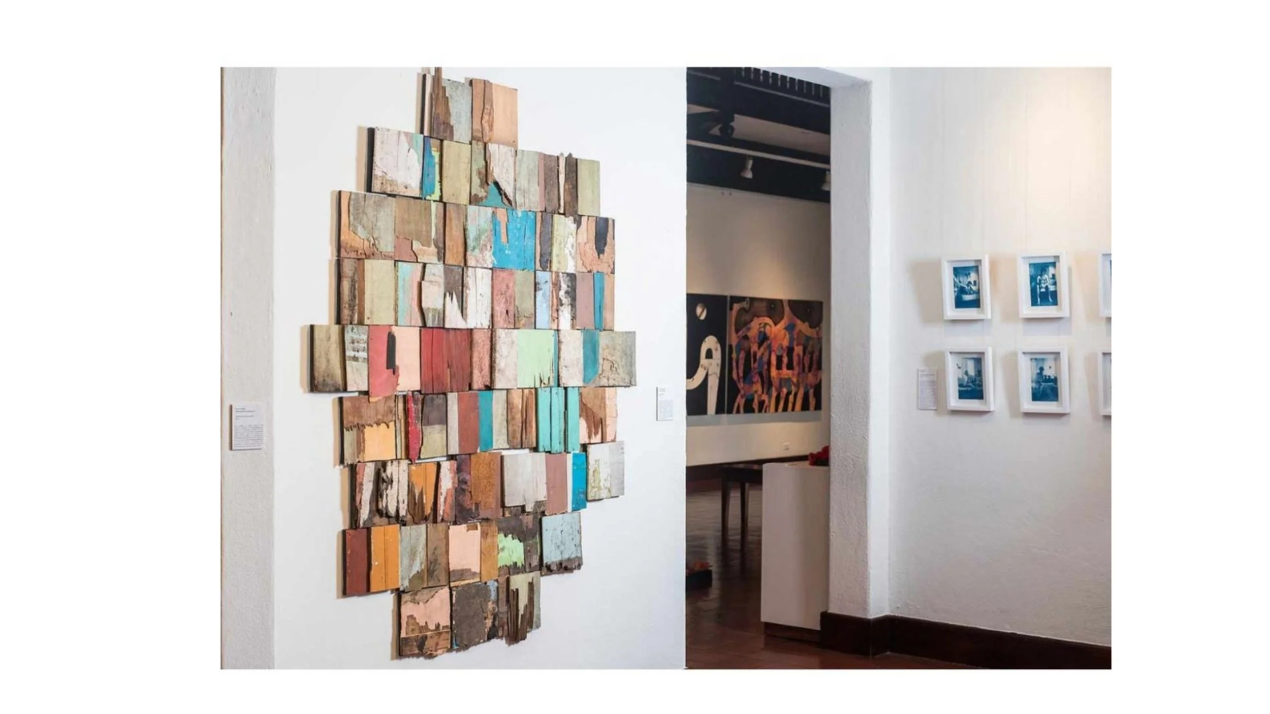 Asentamientos. 2022. Mixta, maderas encontradas. 143 x 90 cm. Salón Nacional de Artes Visuales Museo de Arte Costarricense

