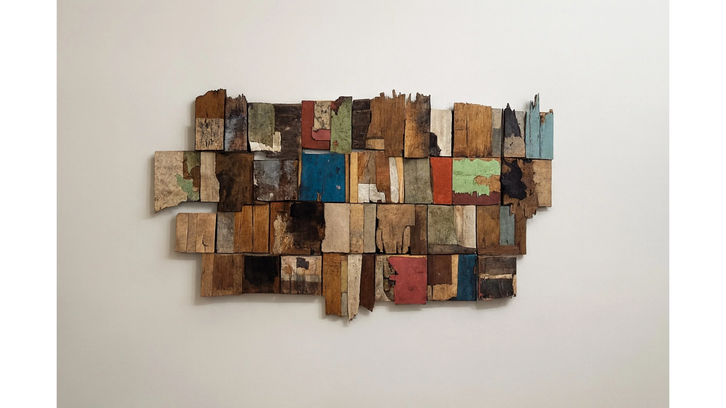 Territorios invisibles, 2020–2024. Instalación de técnica mixta, maderas encontradas.
92 x 162. Trienal de Arte Latinoamericano de Nueva York 2025, Centro Newhouse de Arte Contemporáneo, Estados Unidos