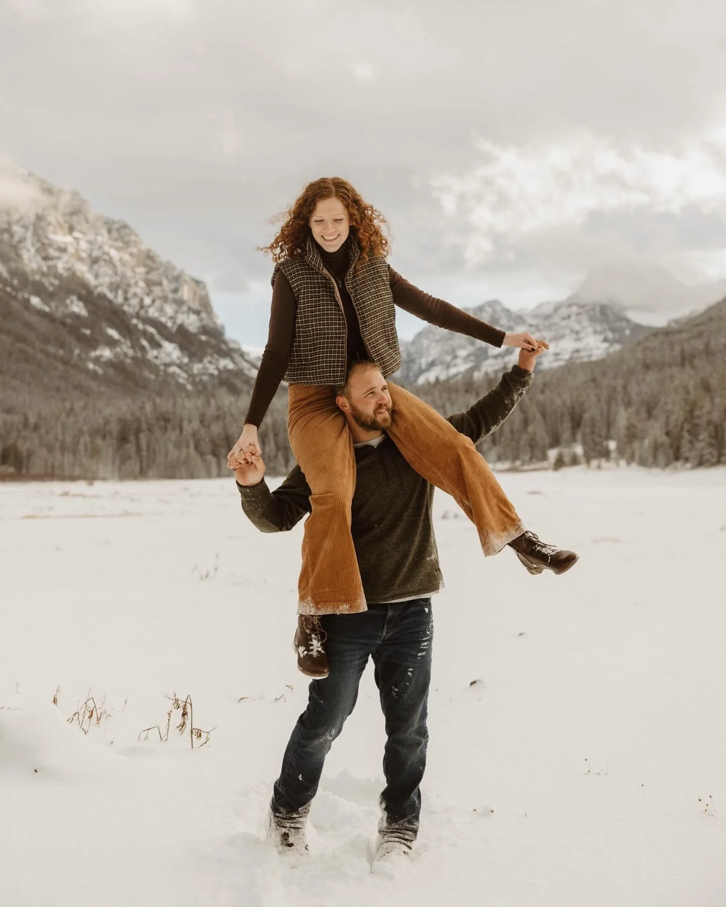 Tori + Ethan&rsquo;s honeymoon to Montana started off with a surprise snowstorm and turned Hyalite Canton to the *coldest* magical wonderland 💫❄️
