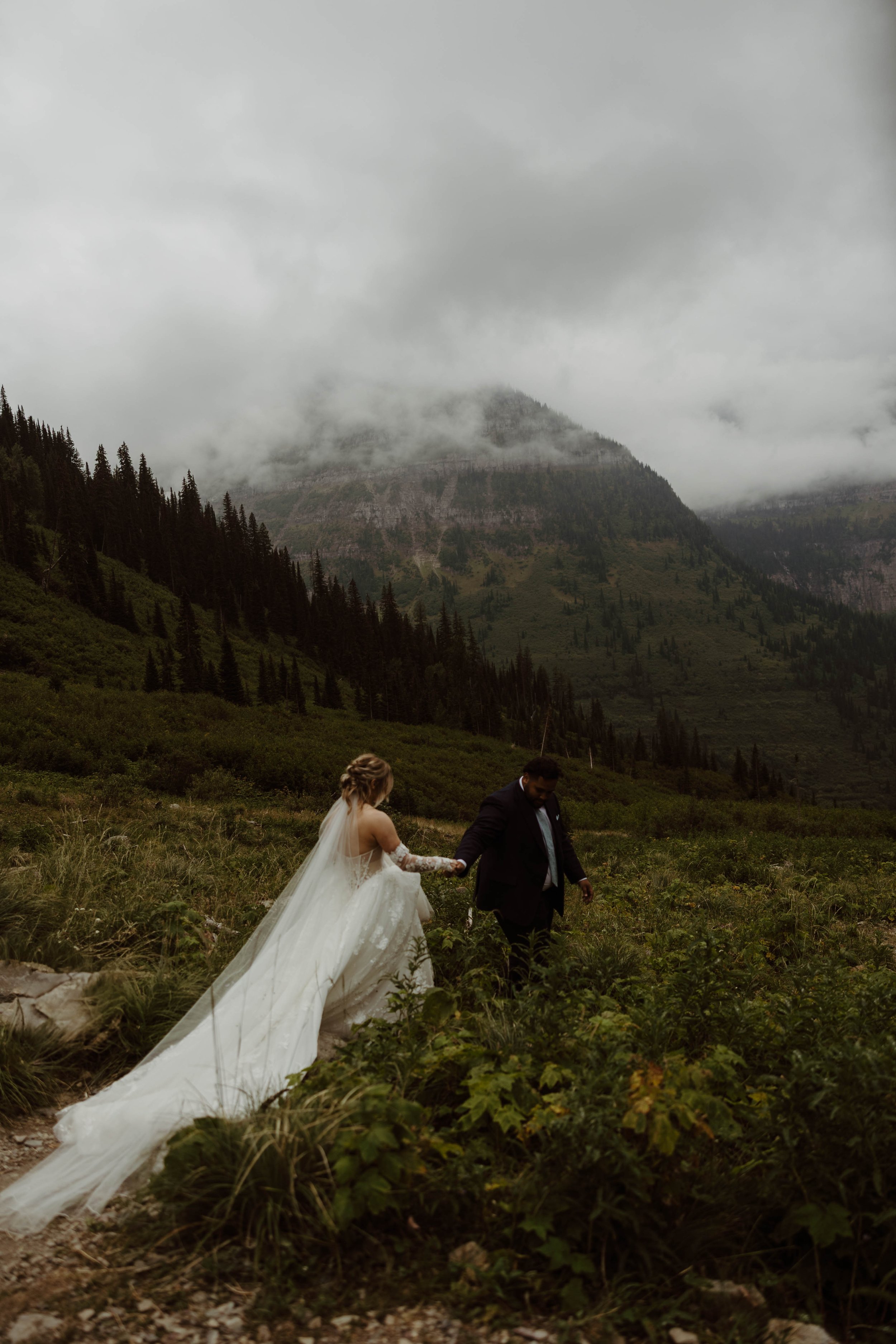 Moody and Cinematic Glacier National Park Elopement