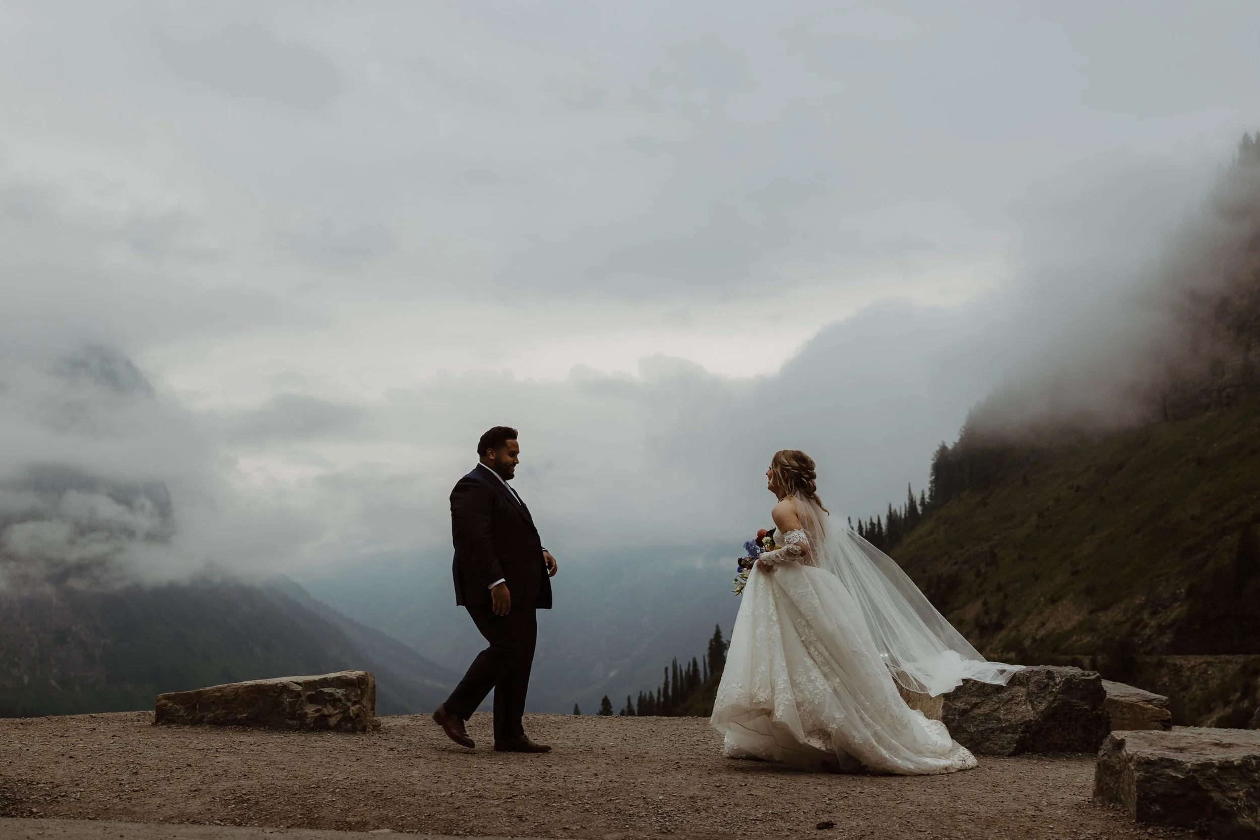 Moody and Rainy Montana Elopement