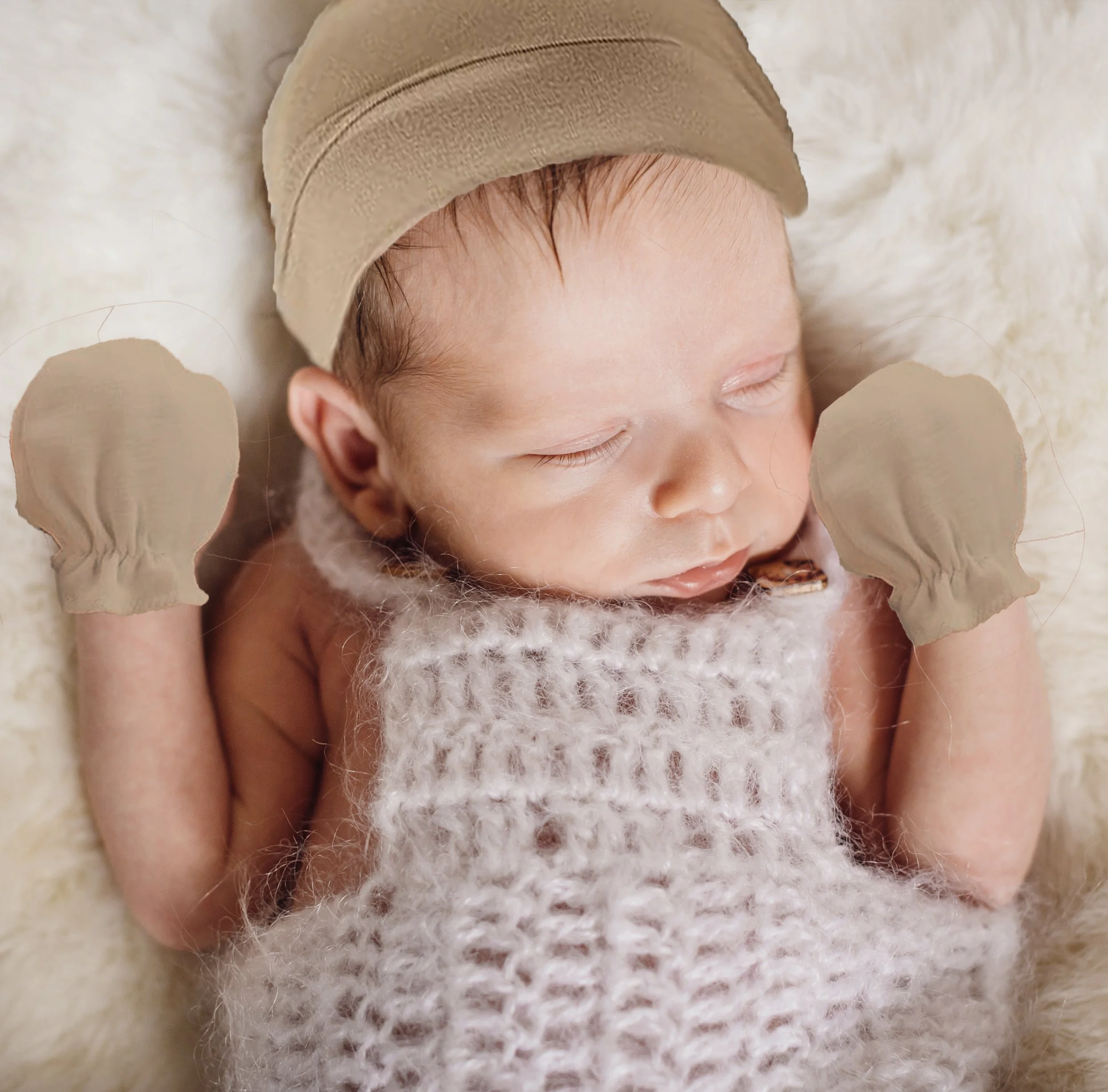 Baby Mitten + Cap