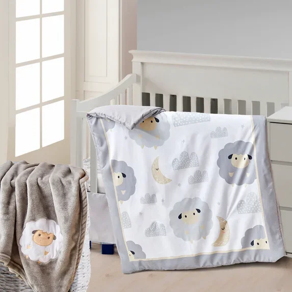 4pc Crib Bedding — "Bedtime Sheep"