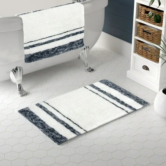 Bath Mats 2-Pack — "Vintage Black"