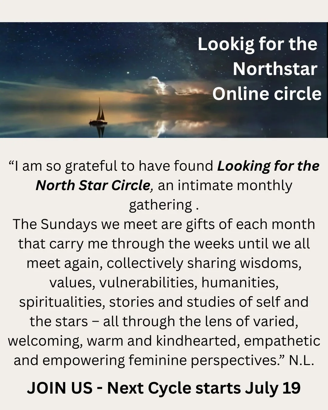 Interesting conversations. Topics that inspire reflection. Feminine wisdom. Humor. Shamanic journeys. Meditations. 
Support. A community of women who journey together.Join us! Link in bio to find out more.

and #soulfulliving #womenscircle #onlinecom
