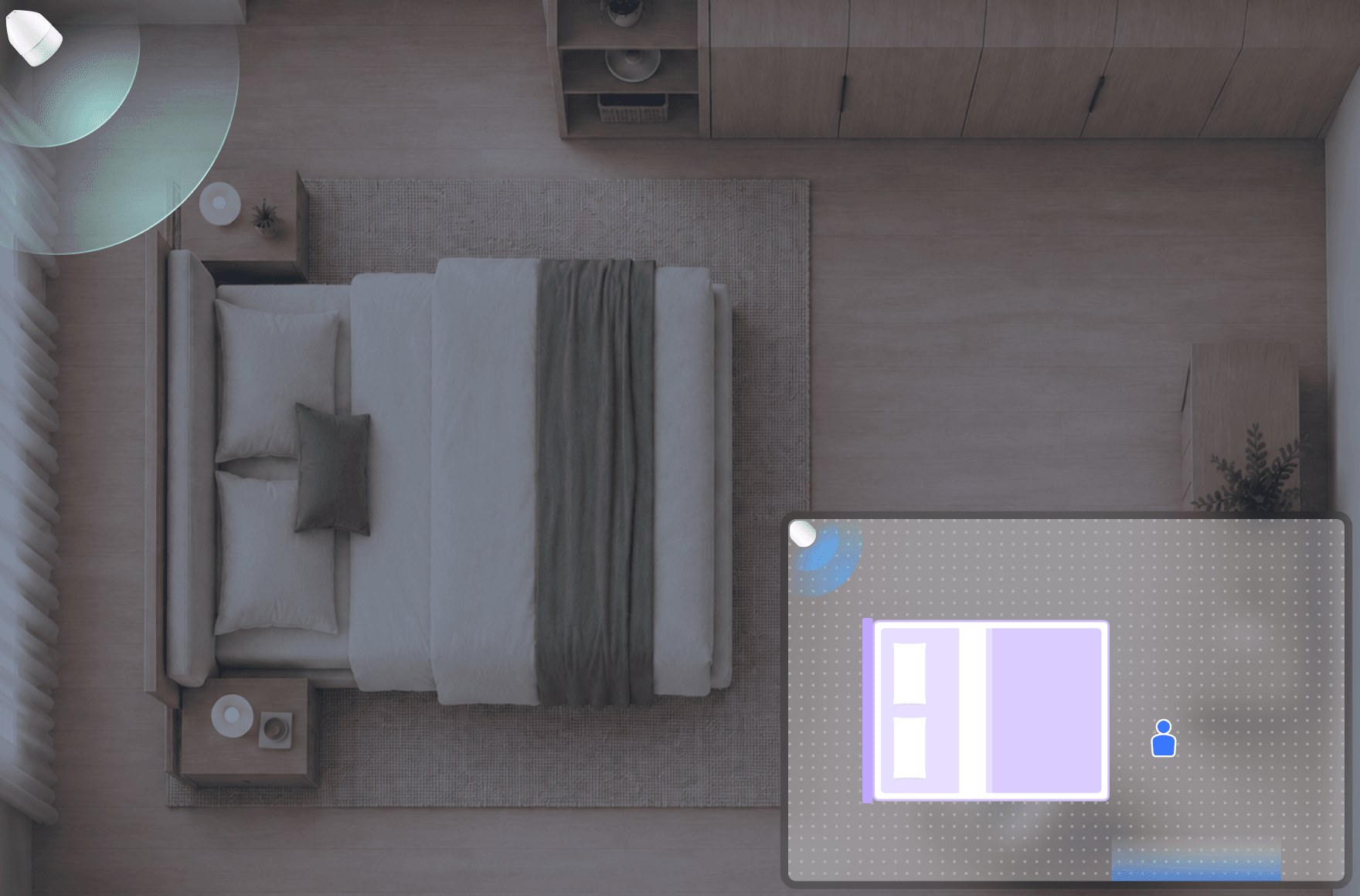 Fall detection diagram of bedroom