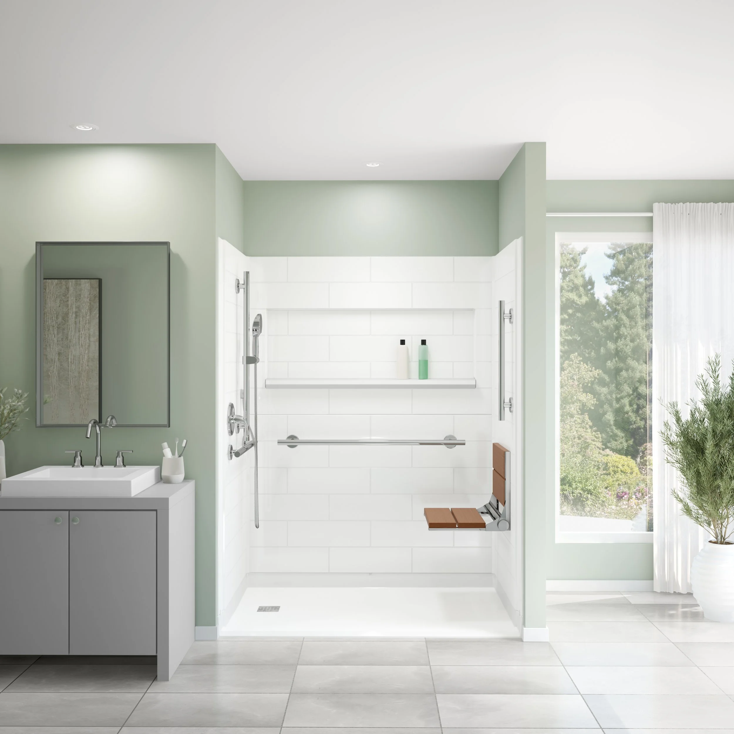 Zero entry shower renovation