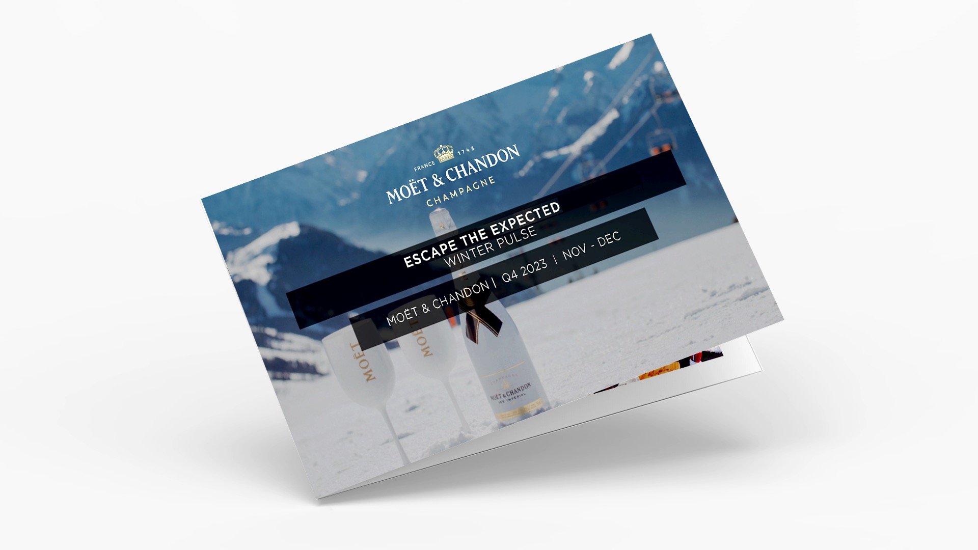 In close collaboration with Moët Hennessy, MME helped build a comprehensive program playbook to guide execution across all commercial and experiential verticals. Designed for ease and adaptability, the toolkit ensured consistent, premium presentatio