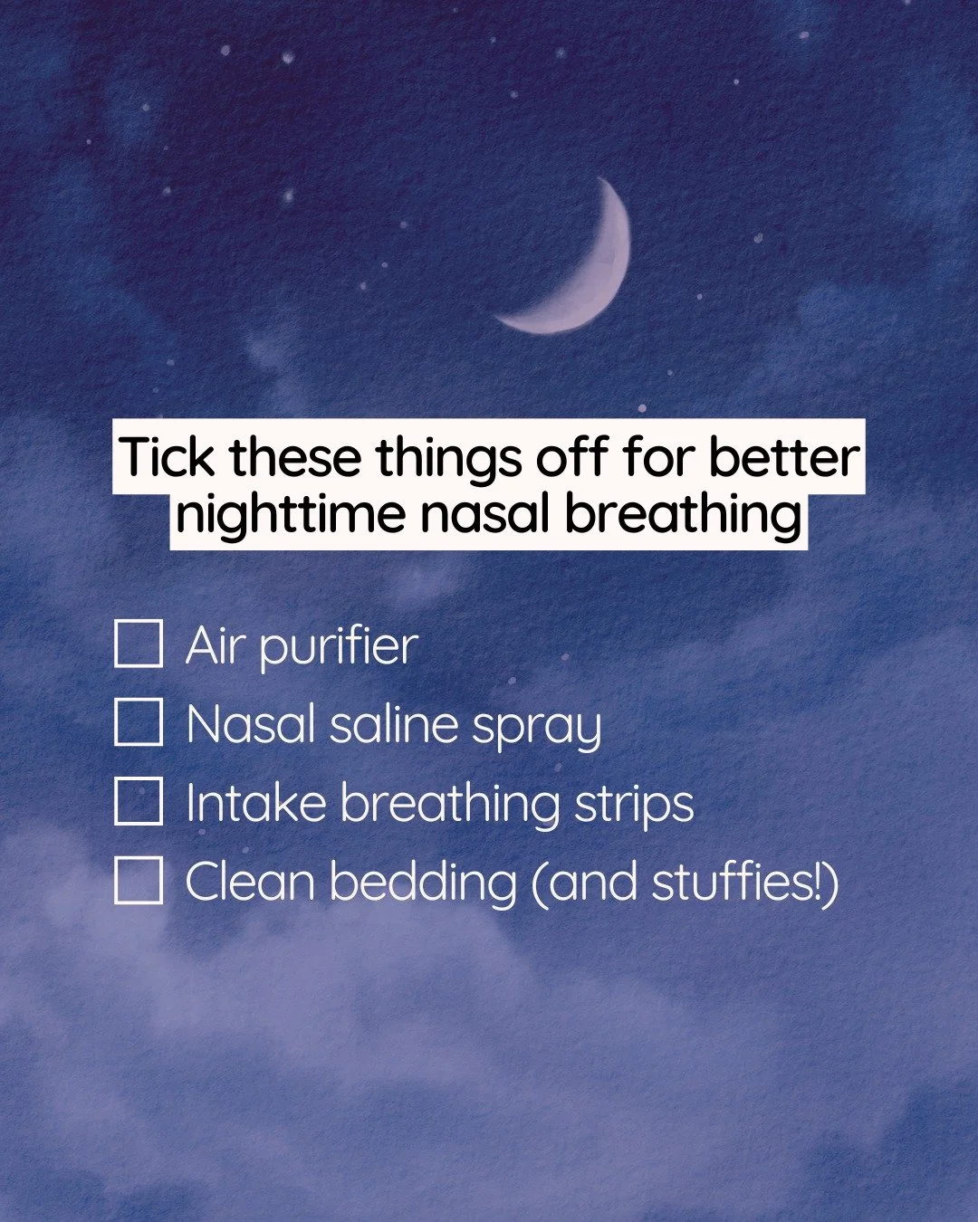 Nasal hygiene is important for better breathing! Don't forget to use your saline spray all-year long, not just when you're congested.

Some of my favorite products:
Xlear Nasal Spray
Intake Breathing Strips - Use code STELLAR

Comment NOSE for links 