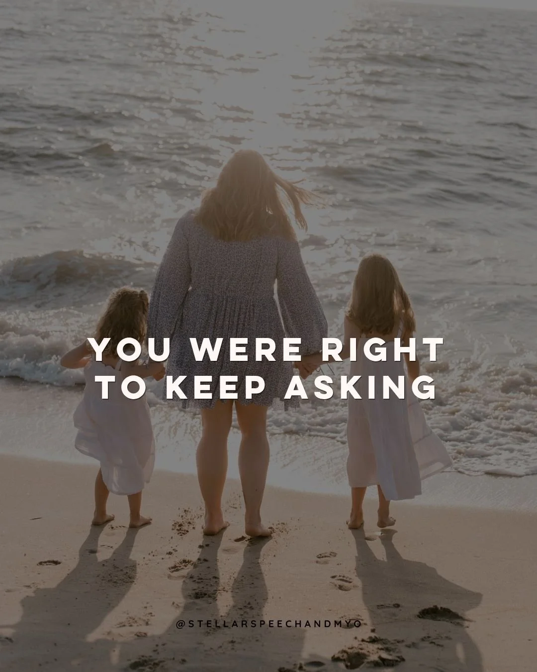 Something I tell parents a lot: you were right to keep asking.

The ones who end up in my office almost always say the same thing. They knew something was off. They brought it up. They were told it was normal. And they kept asking anyway.

That insti