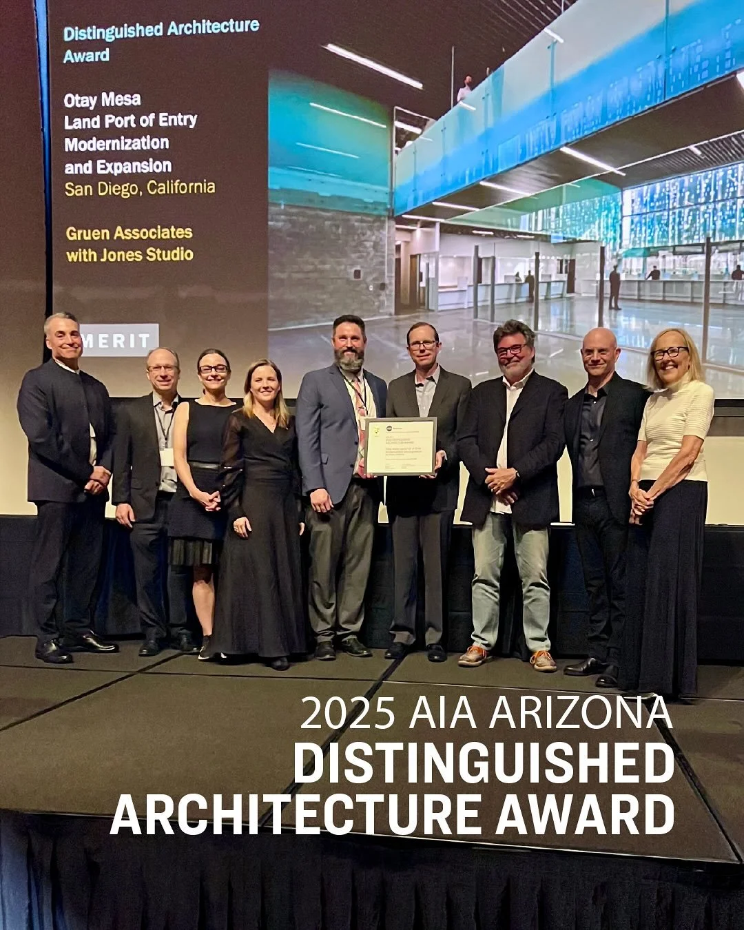 Thank you, AIA Arizona! We are honored to receive two AIA Arizona Design Awards this year! The first in Distinguished Architecture for the Otay Mesa Land Port of Entry in San Diego, California, as well as the 25-Year Award recognizing the enduring le