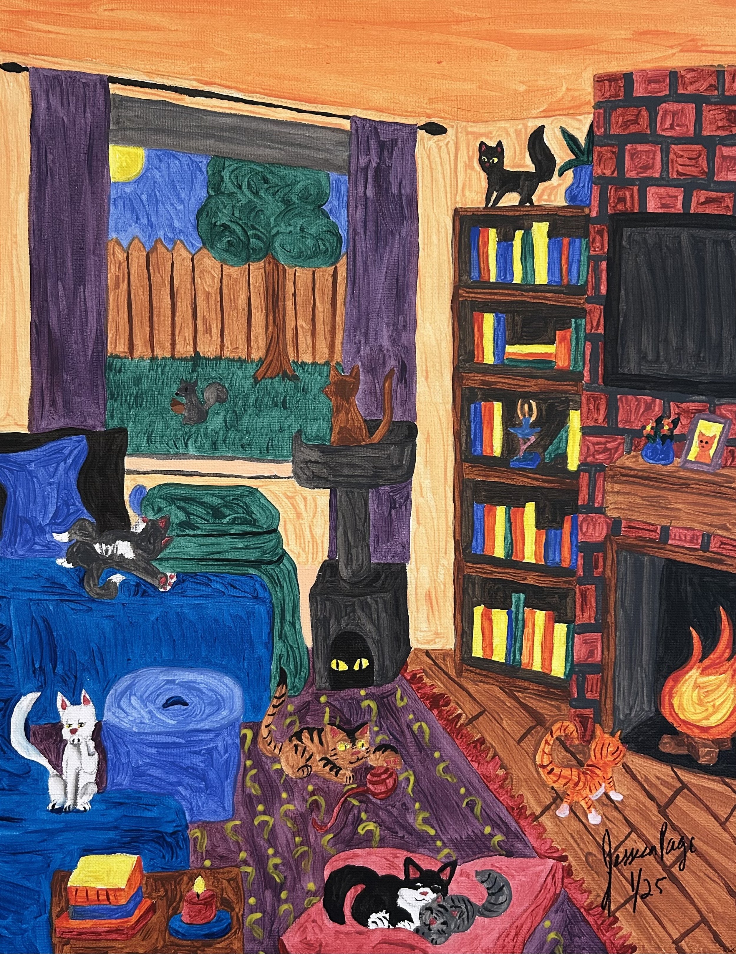 All the Cats (acrylic)
