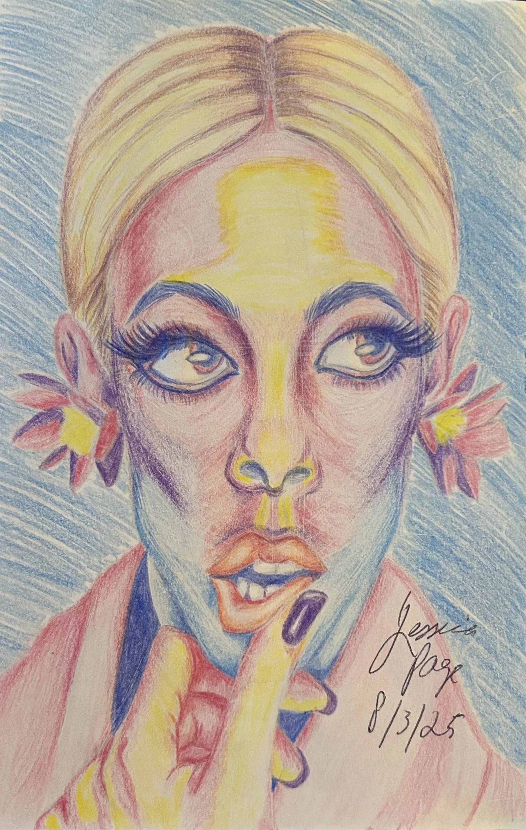 Colorful Colored Pencil Portrait 2