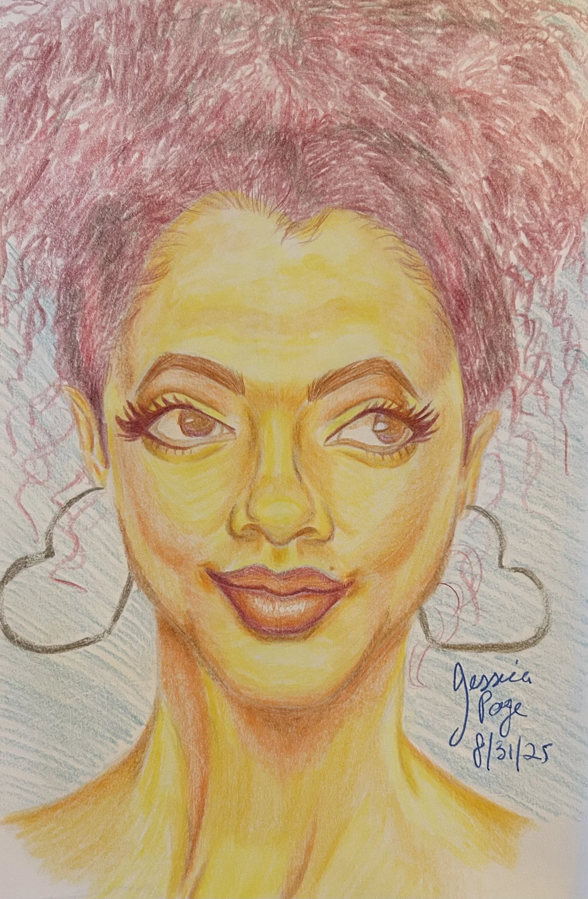 Colorful Colored Pencil Portrait 3