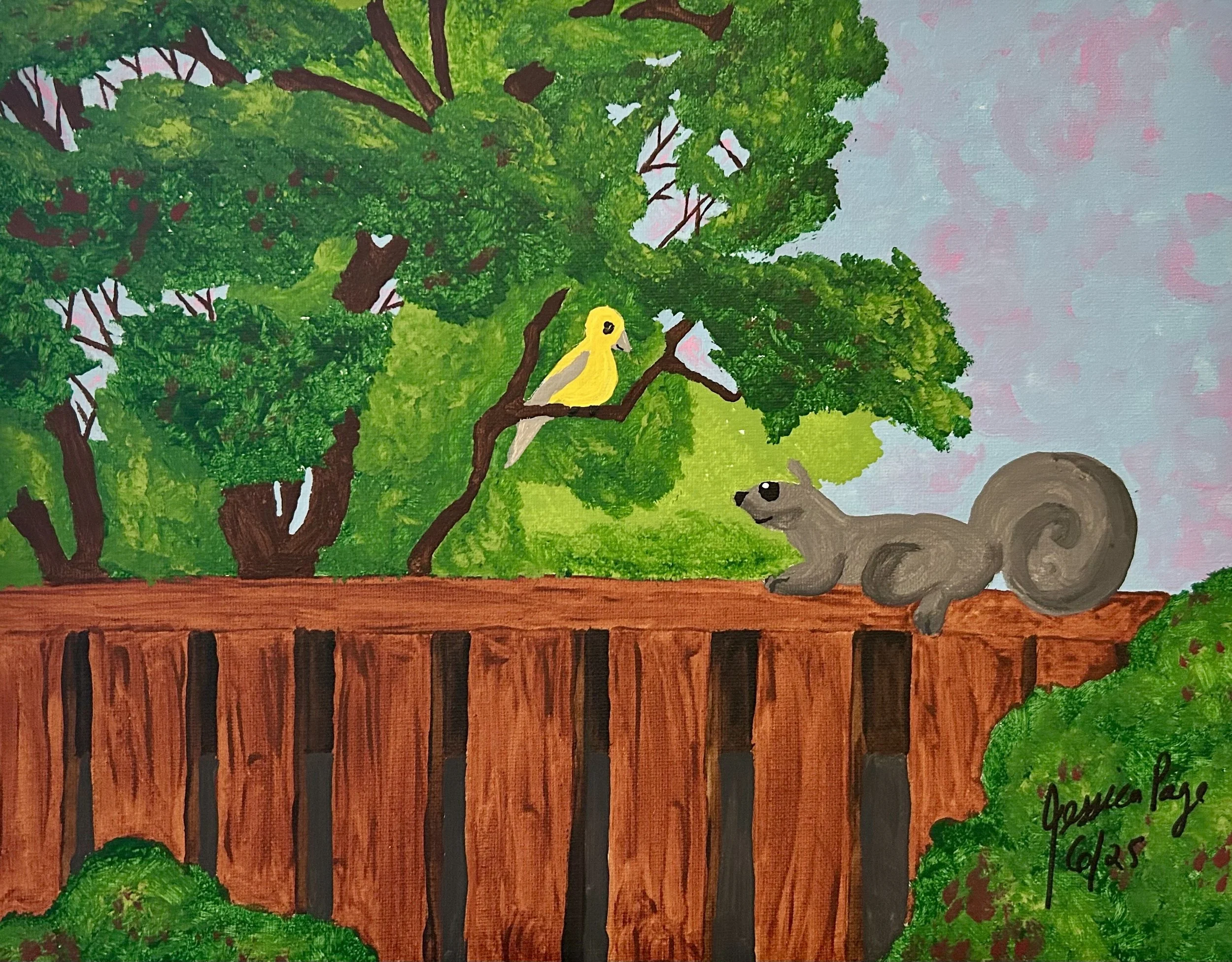 Backyard Nature (acrylic)