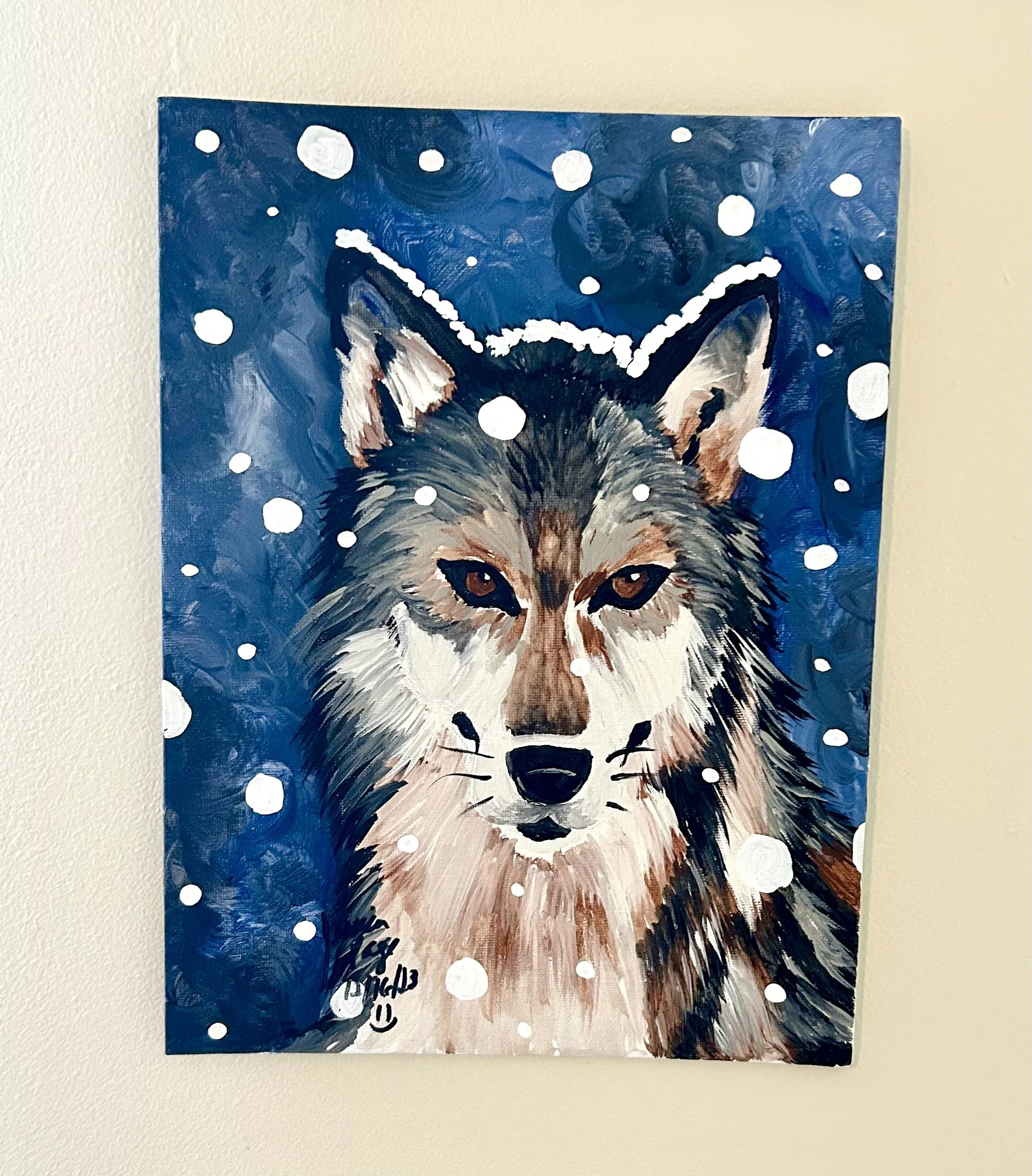 Snow Wolf Original (Canvas)