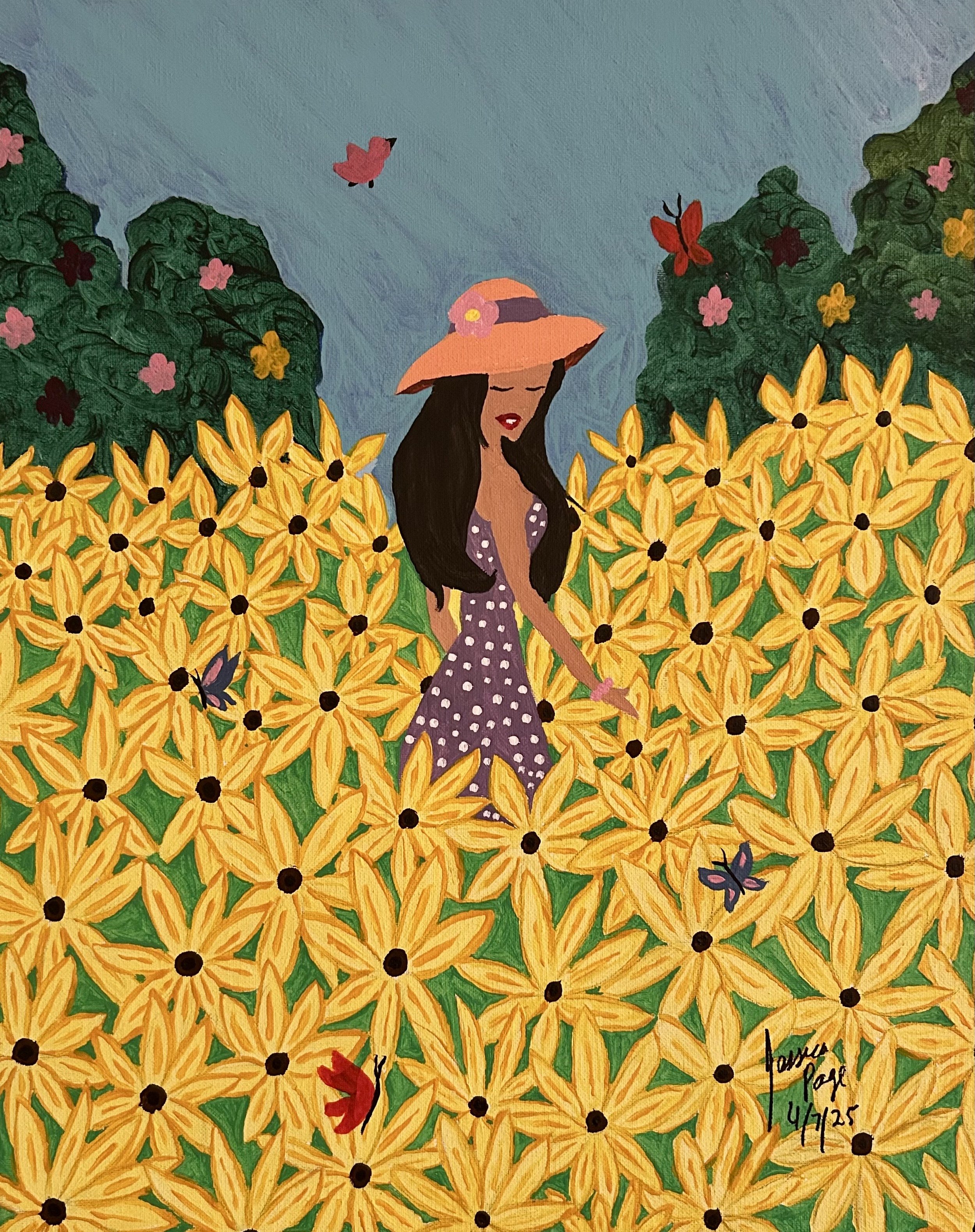 Sunflower Field (acrylic)