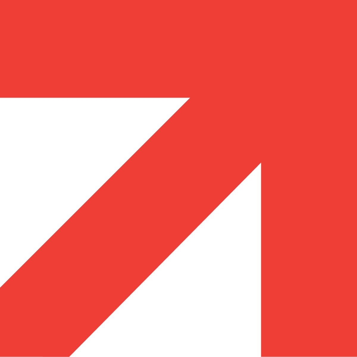Close-up of a red and white arrow pointing upward, part of the logo for 7-Eleven.