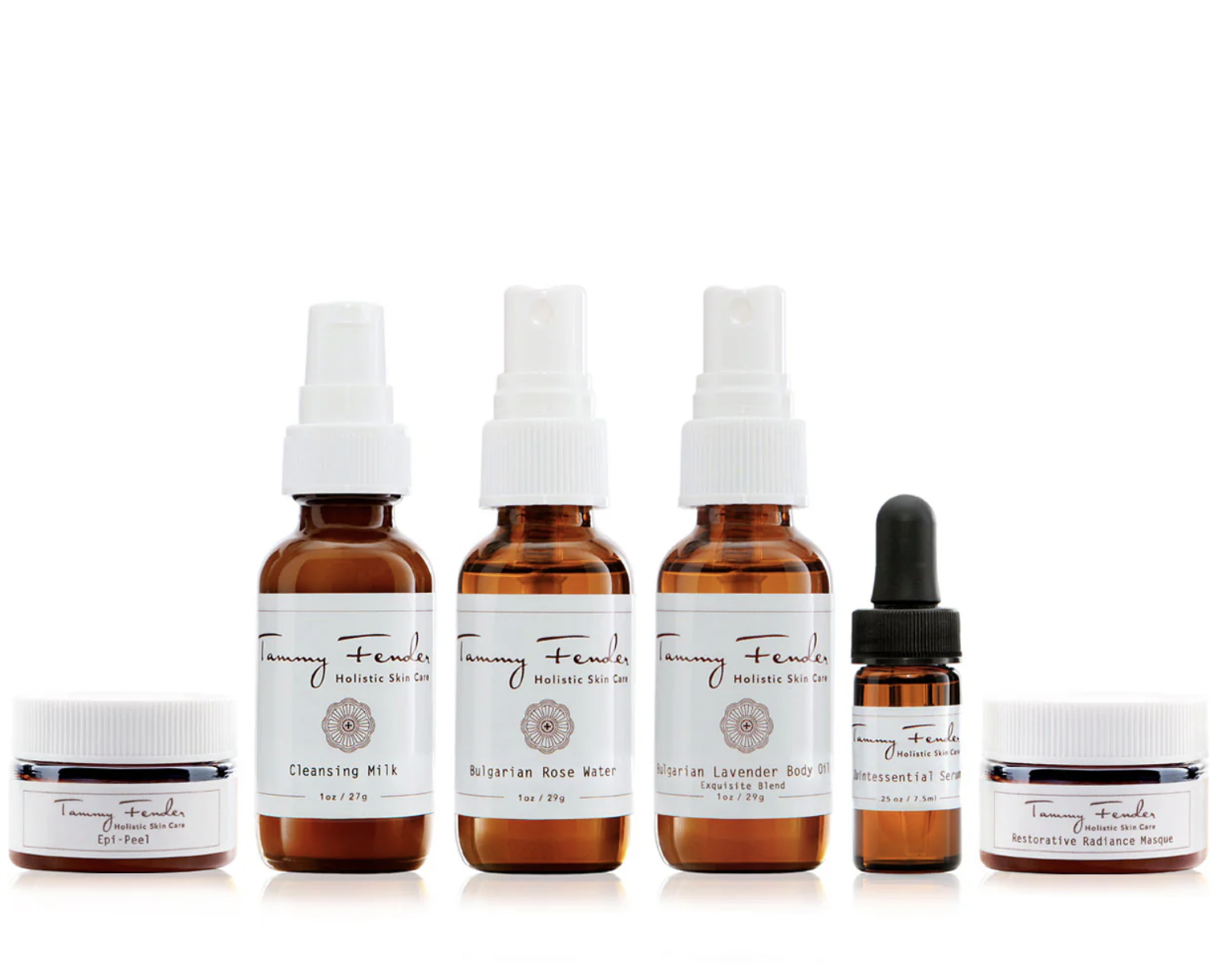 Tammy Fender Epi-Peel skincare product jar with label and white lid.