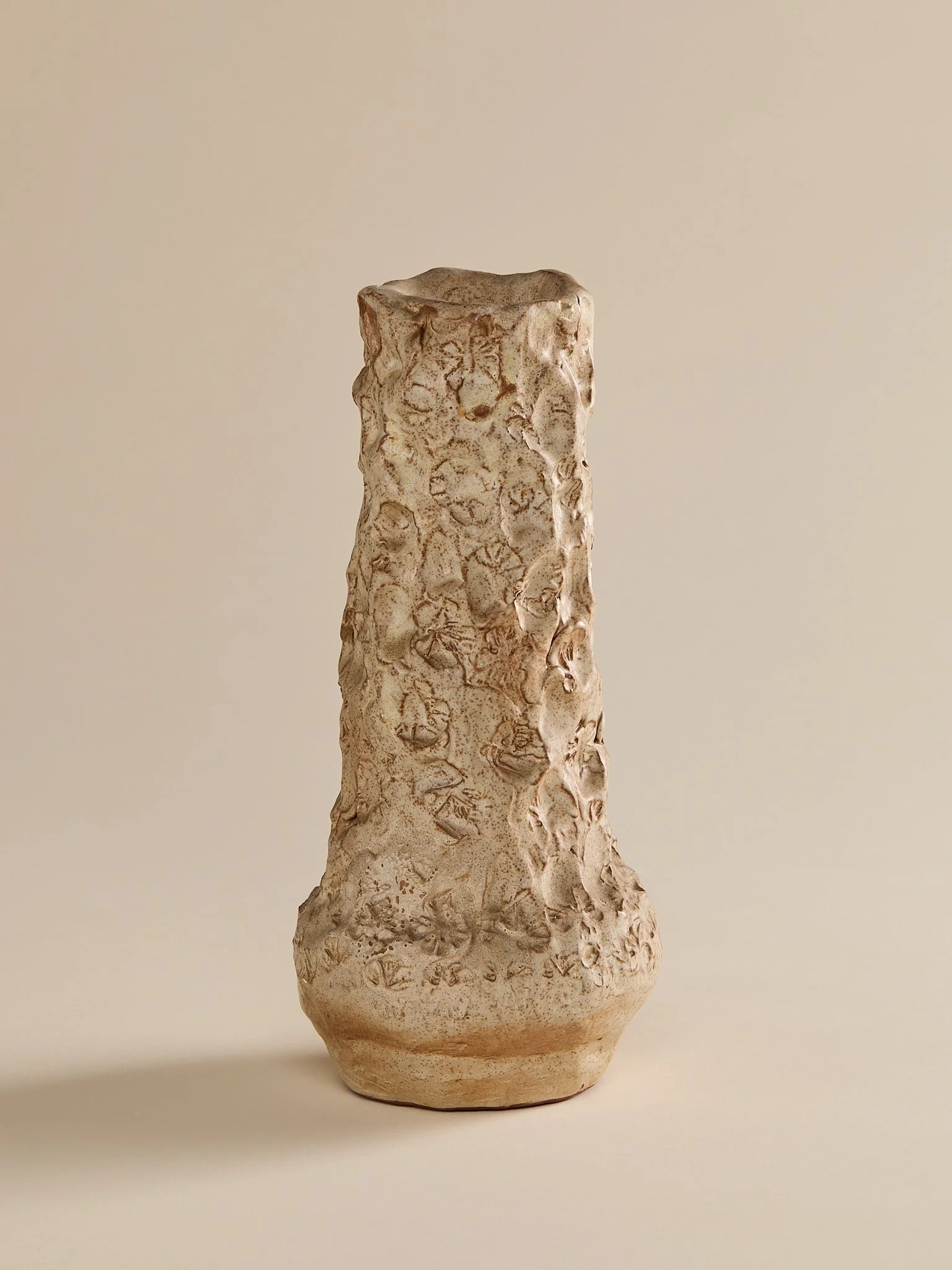 The Vintage Hand Made Ceramic Dapple Texture Vase