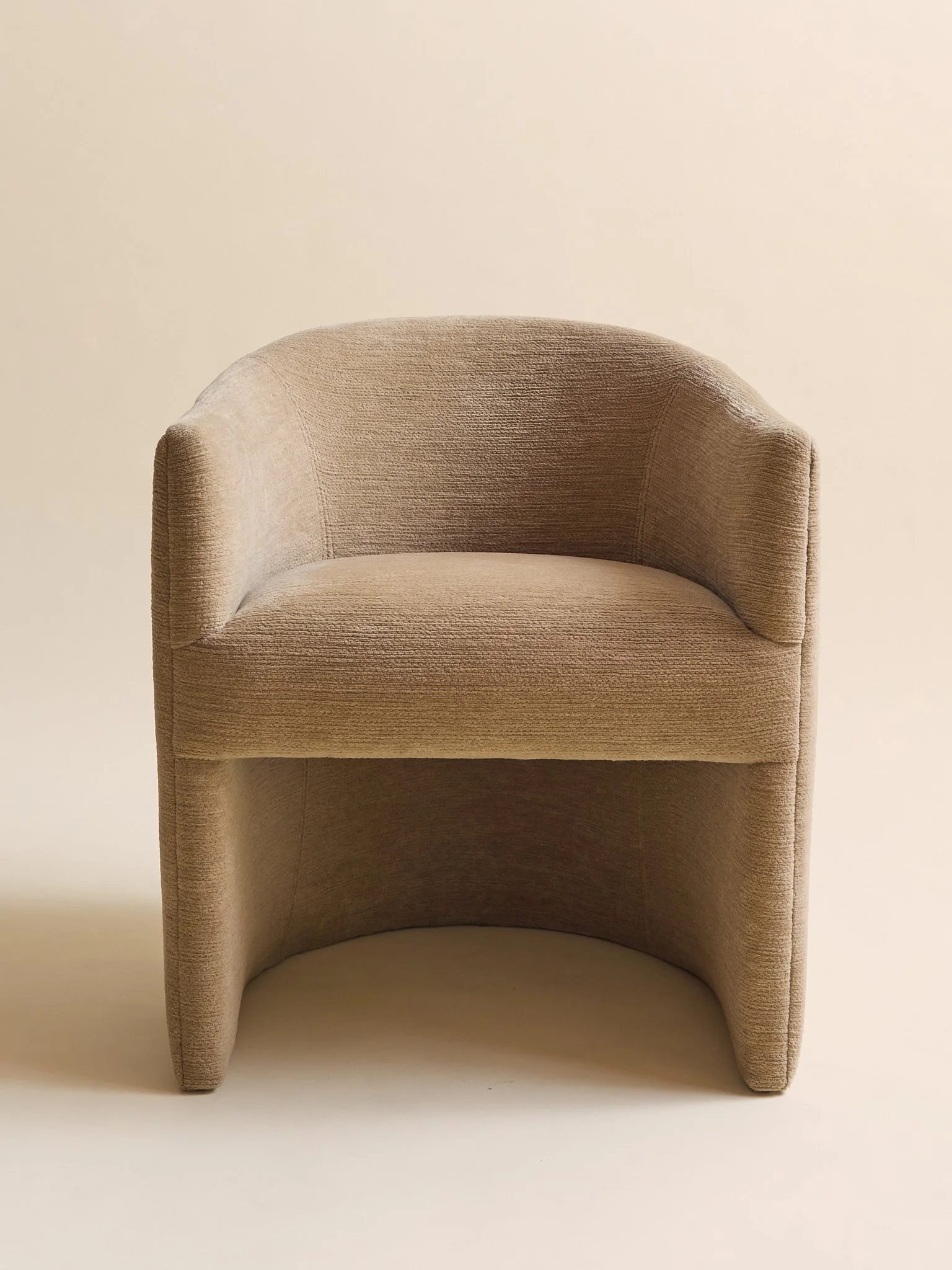 The Vintage Post Modern Upholstered Barrel Chair