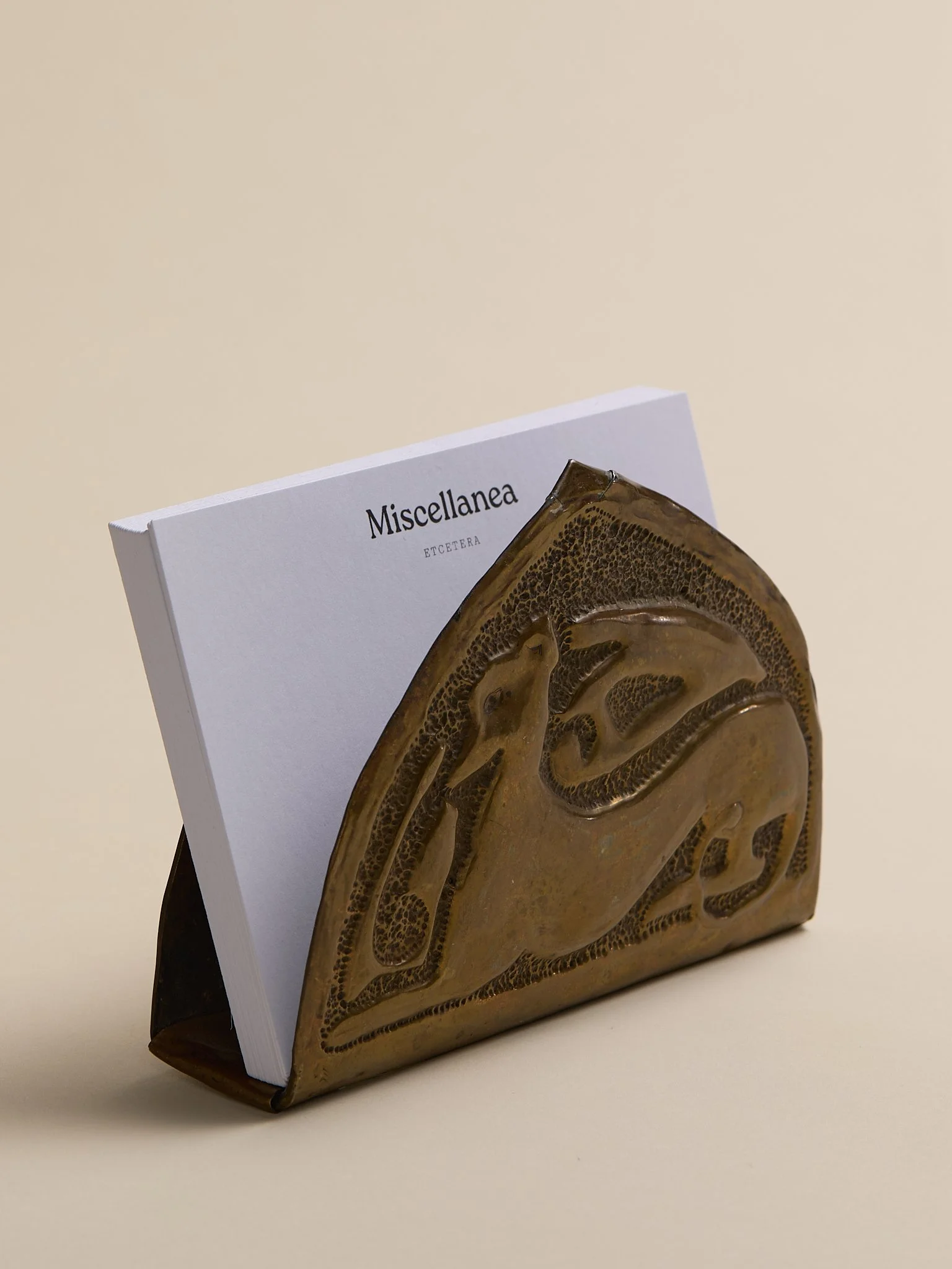 The Vintage Handmade Brass Gazelle Letter Holder